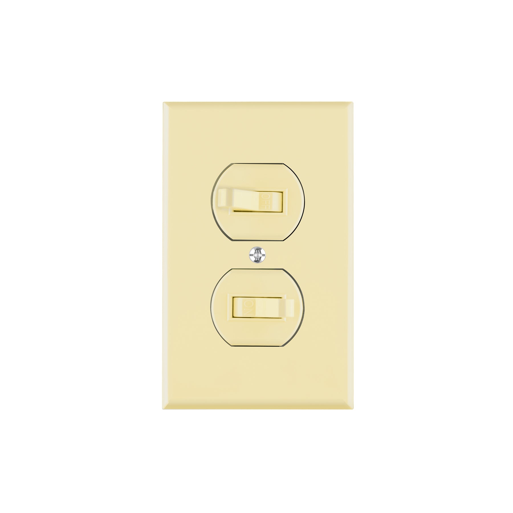 Placa armada 2 interruptores sencillo, línea Standard,marfil | PA-APDO-S | 48492