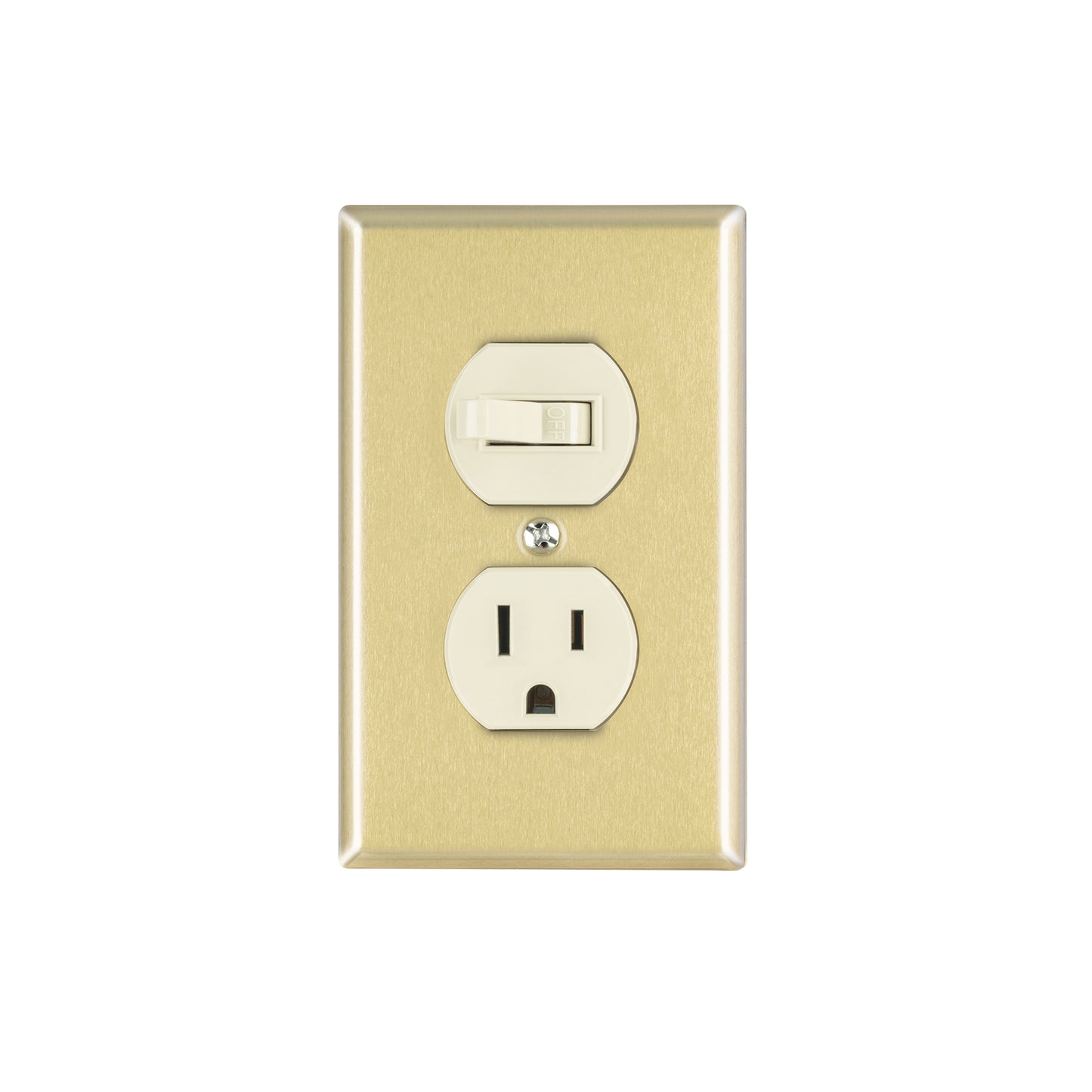 Placa armada interruptor y contacto, línea Standard,aluminio | PA-COAP-SA | 48495