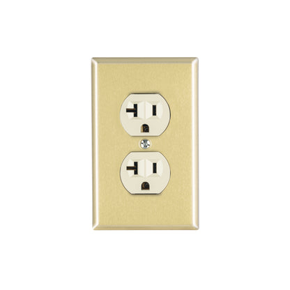 Placa armada contacto dúplex,2 polos,línea Standard,aluminio | PA-CODO-MSA | 48496