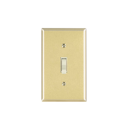 Placa armada interruptor sencillo, línea Standard, aluminio | PA-APSE-SA | 48497