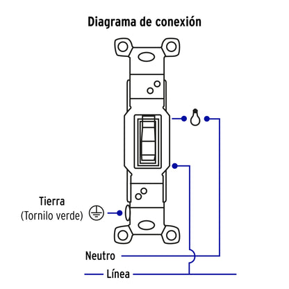 Placa armada interruptor sencillo, línea Standard, aluminio | PA-APSE-SA | 48497