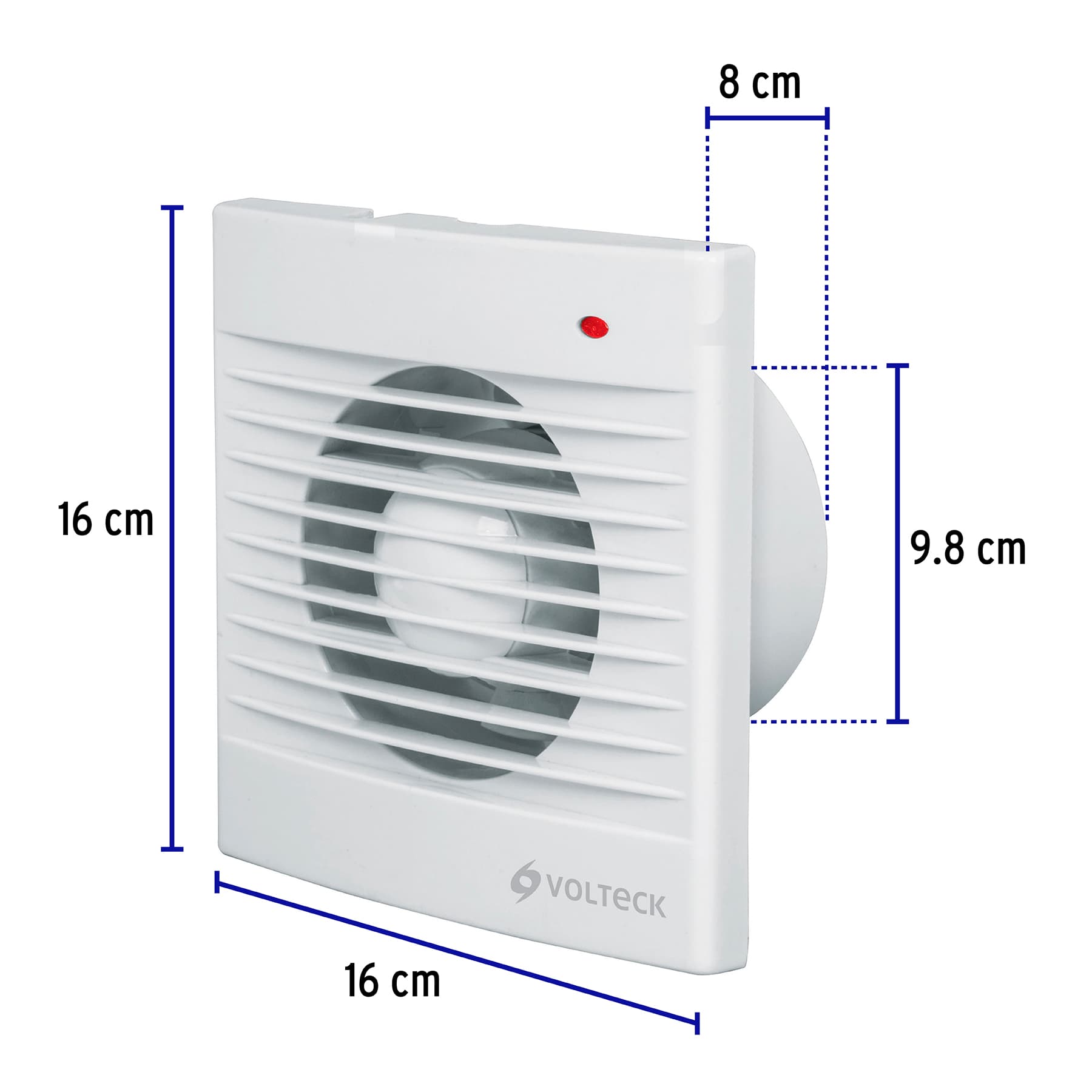 Extractor de aire de 4', blanco, VOLTECK | EXA-4B | 48530