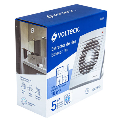 Extractor de aire de 5', blanco, VOLTECK | EXA-5B | 48531