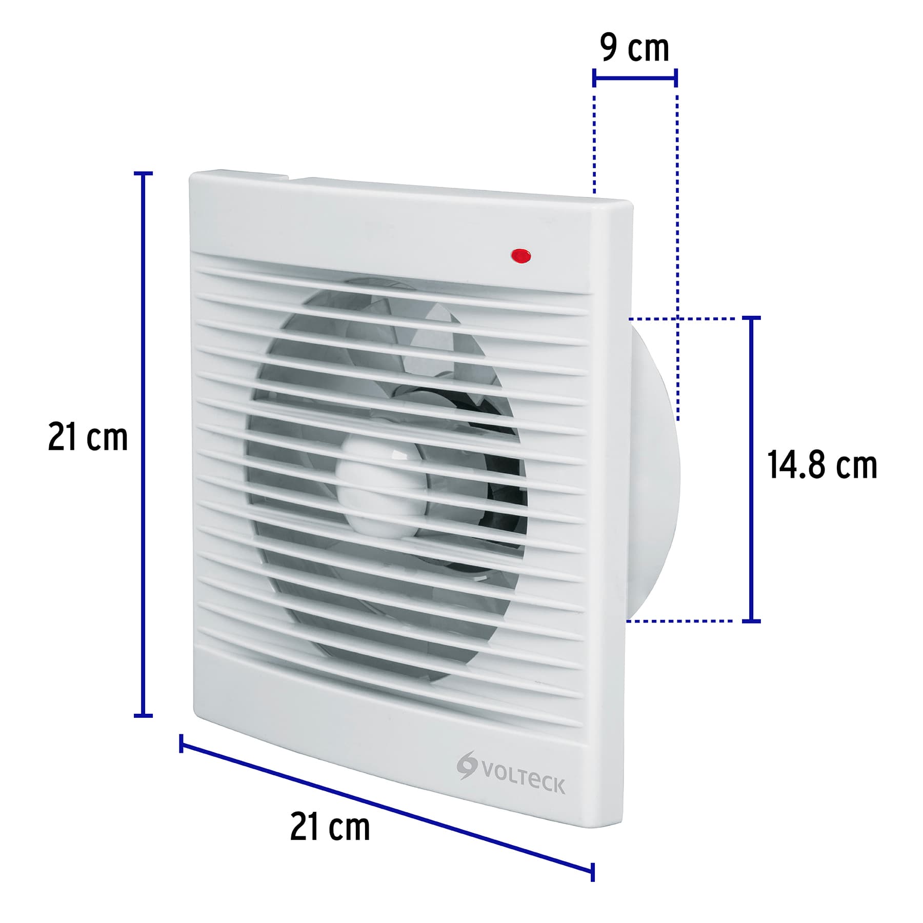 Extractor de aire de 6', blanco, VOLTECK | EXA-6B | 48532