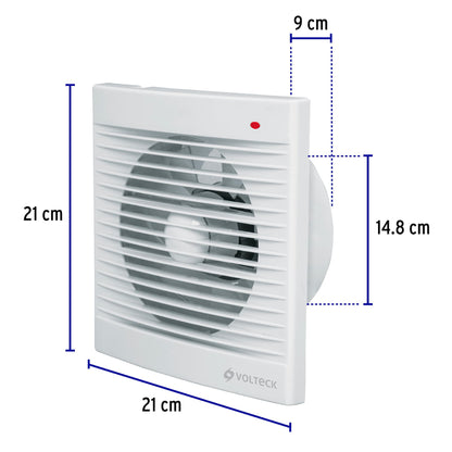 Extractor de aire de 6', blanco, VOLTECK | EXA-6B | 48532