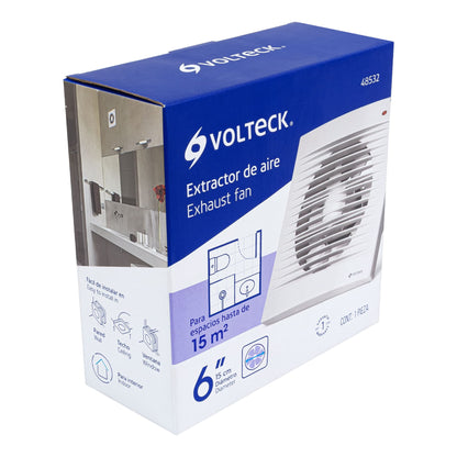 Extractor de aire de 6', blanco, VOLTECK | EXA-6B | 48532