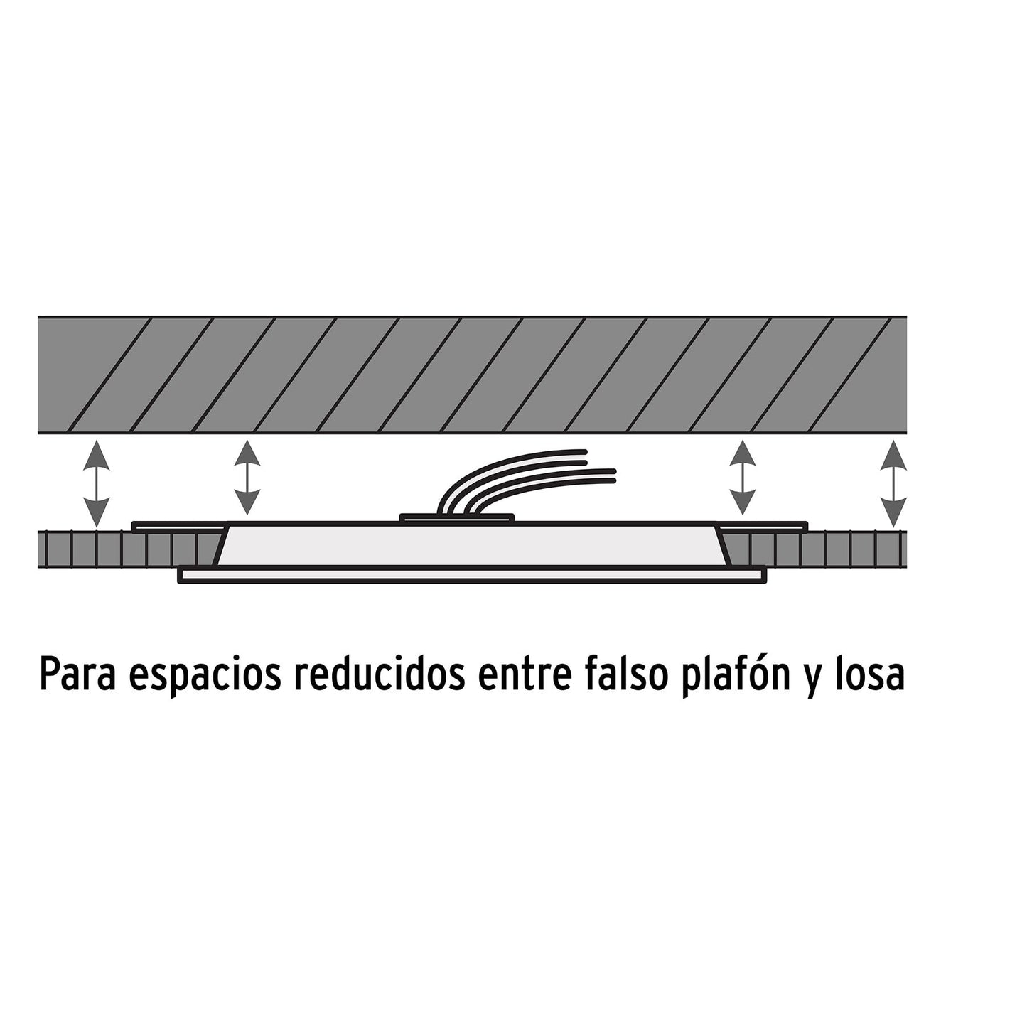 Luminario LED plafón 12W 6500K ultradelgado cuadrado VOLTECK | EMP-401L | 48541