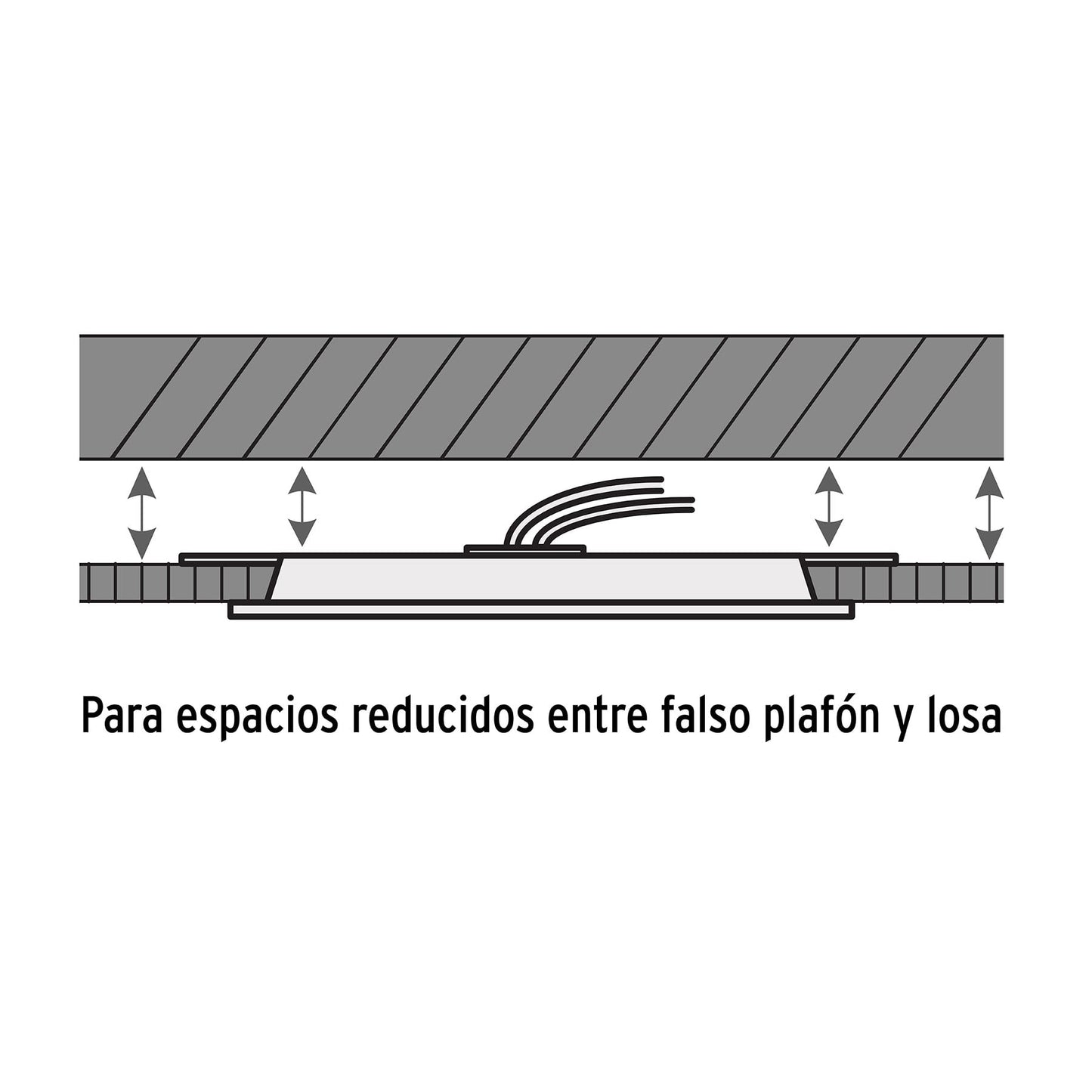 Luminario LED plafón 18W 6500K ultradelgado cuadrado VOLTECK | EMP-402L | 48542