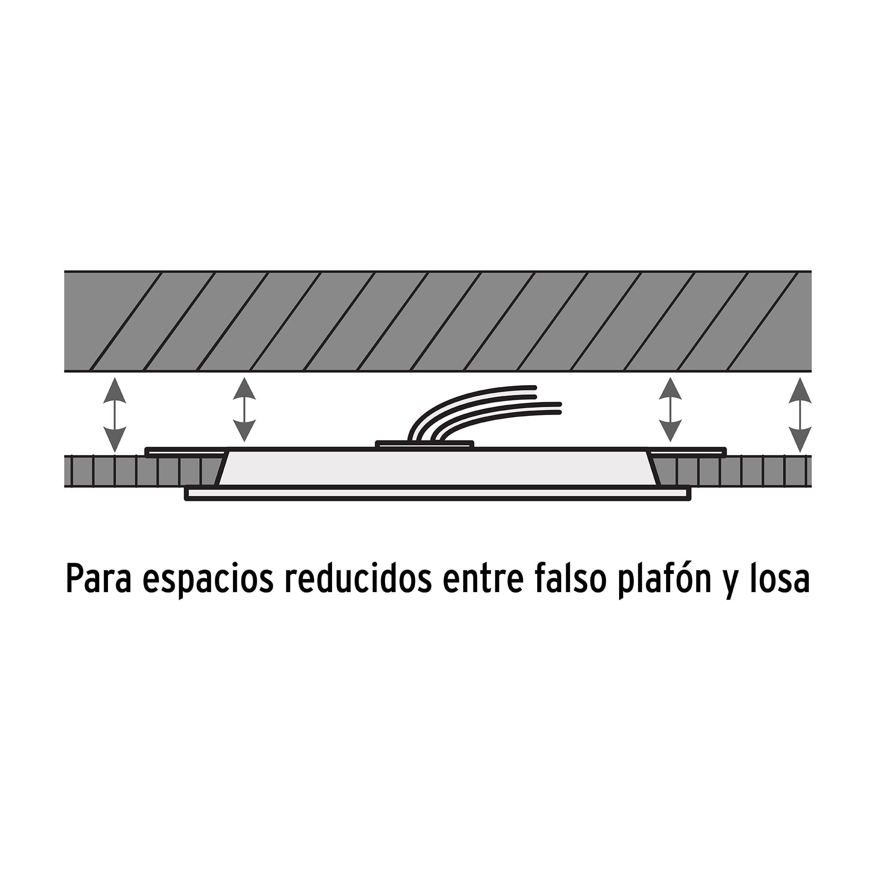 Luminario LED plafón 18W 6500K ultradelgado cuadrado VOLTECK | EMP-402L | 48542