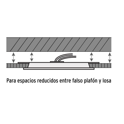 Luminario LED plafón 6W 6500K ultradelgado redondo, VOLTECK | EMP-200L | 48546