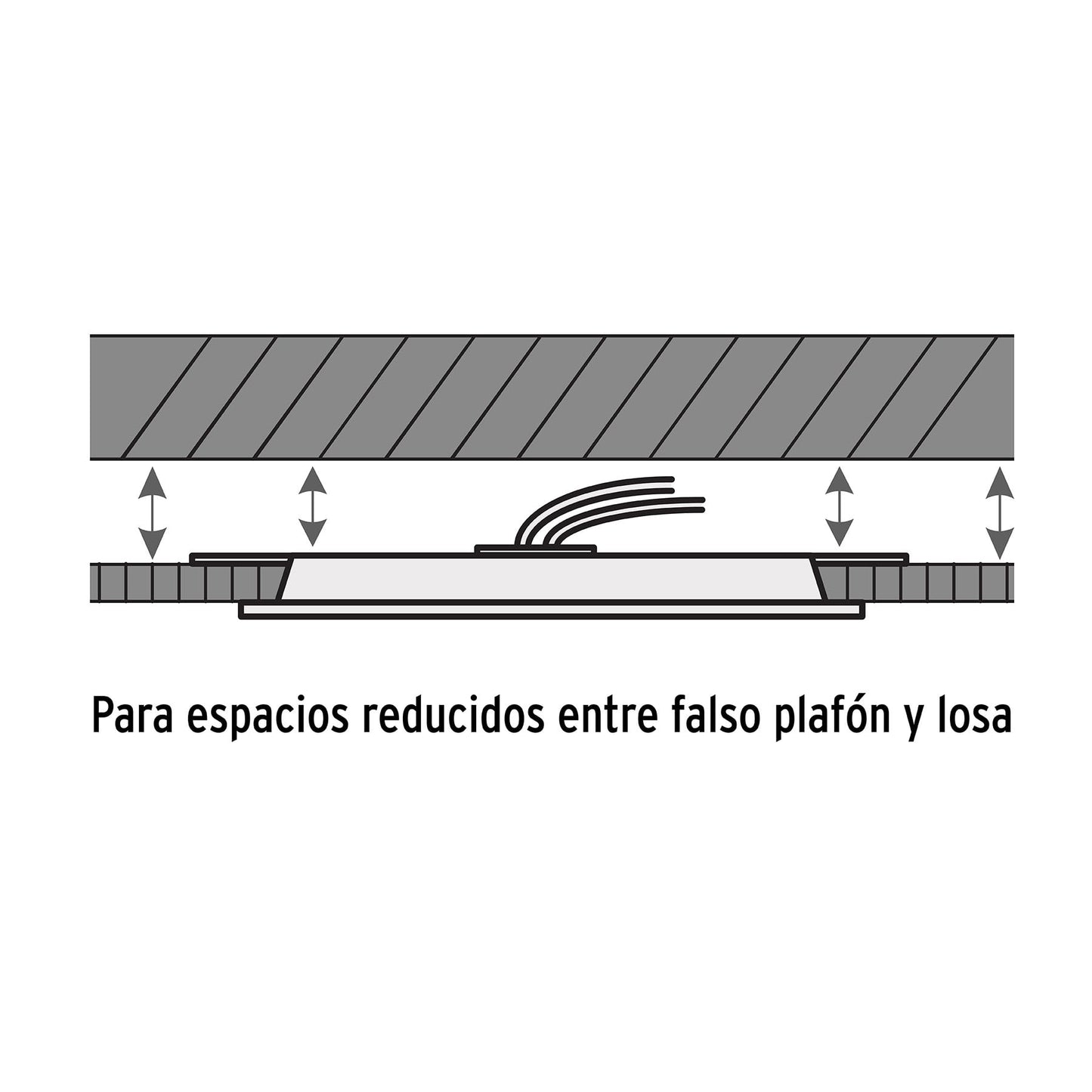 Luminario LED plafón 12W 6500K ultradelgado redondo, VOLTECK | EMP-201L | 48547
