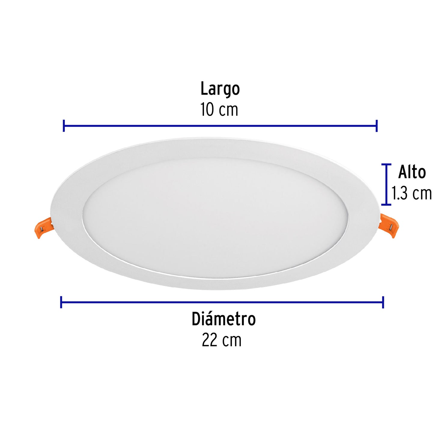 Luminario LED plafón 18W 6500K ultradelgado redondo, VOLTECK | EMP-202L | 48548