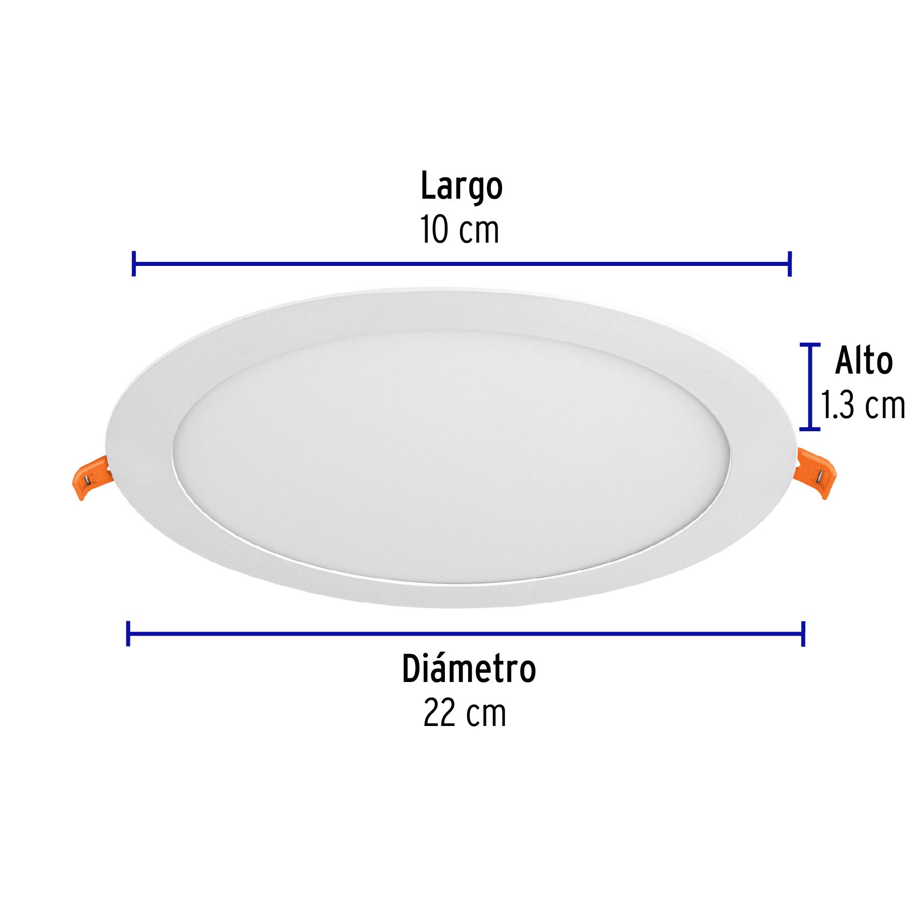 Luminario LED plafón 18W 6500K ultradelgado redondo, VOLTECK | EMP-202L | 48548