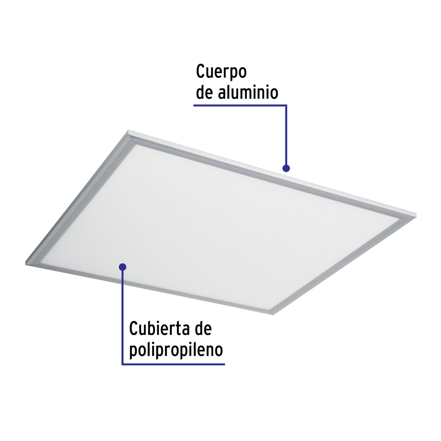 Panel delgado colgante de LED 45 W 60 x 60 cm luz de día | COL-400L | 48549