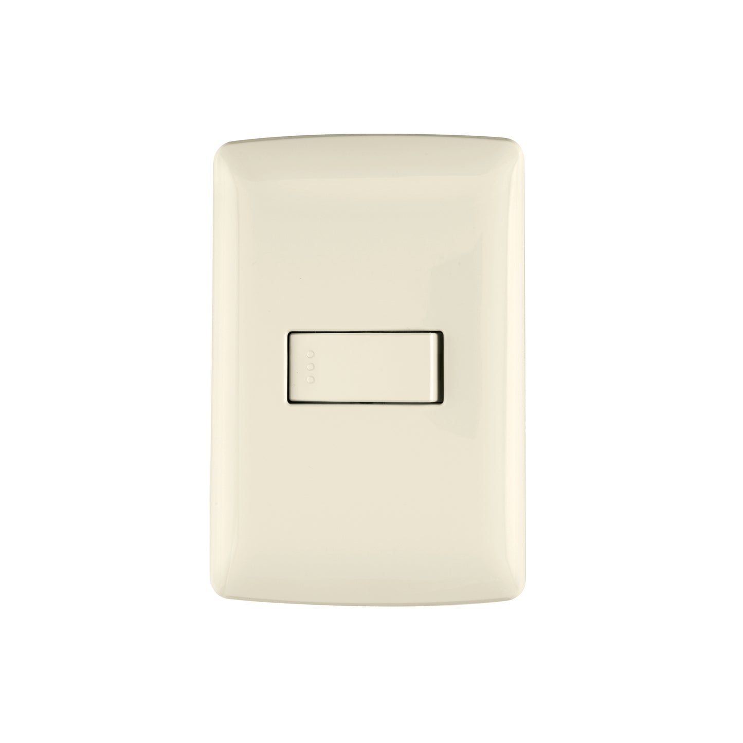 Placa armada 1 interruptor sencillo, marfil, línea Italiana | PA-APSE-I | 48660