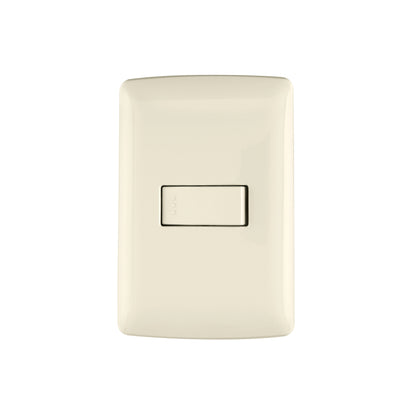 Placa armada 1 interruptor sencillo, marfil, línea Italiana | PA-APSE-I | 48660
