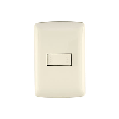 Placa armada 1 interruptor escalera marfil, línea Italiana | PA-APSE-EI | 48661