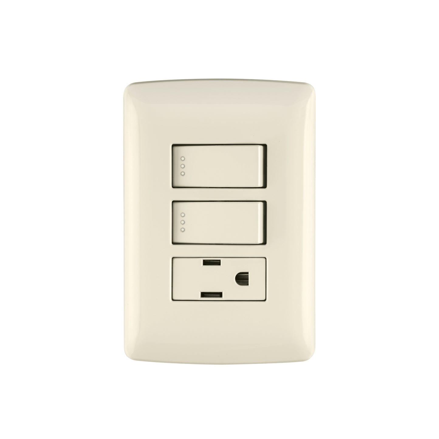 Placa armada contacto 2 interruptores,marfil, línea Italiana | PA-APCO-I2 | 48667