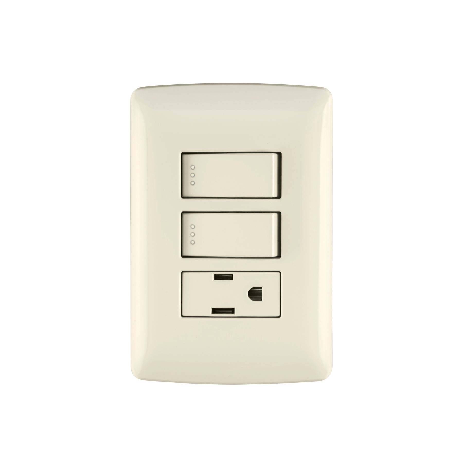 Placa armada contacto 2 interruptores,marfil, línea Italiana | PA-APCO-I2 | 48667