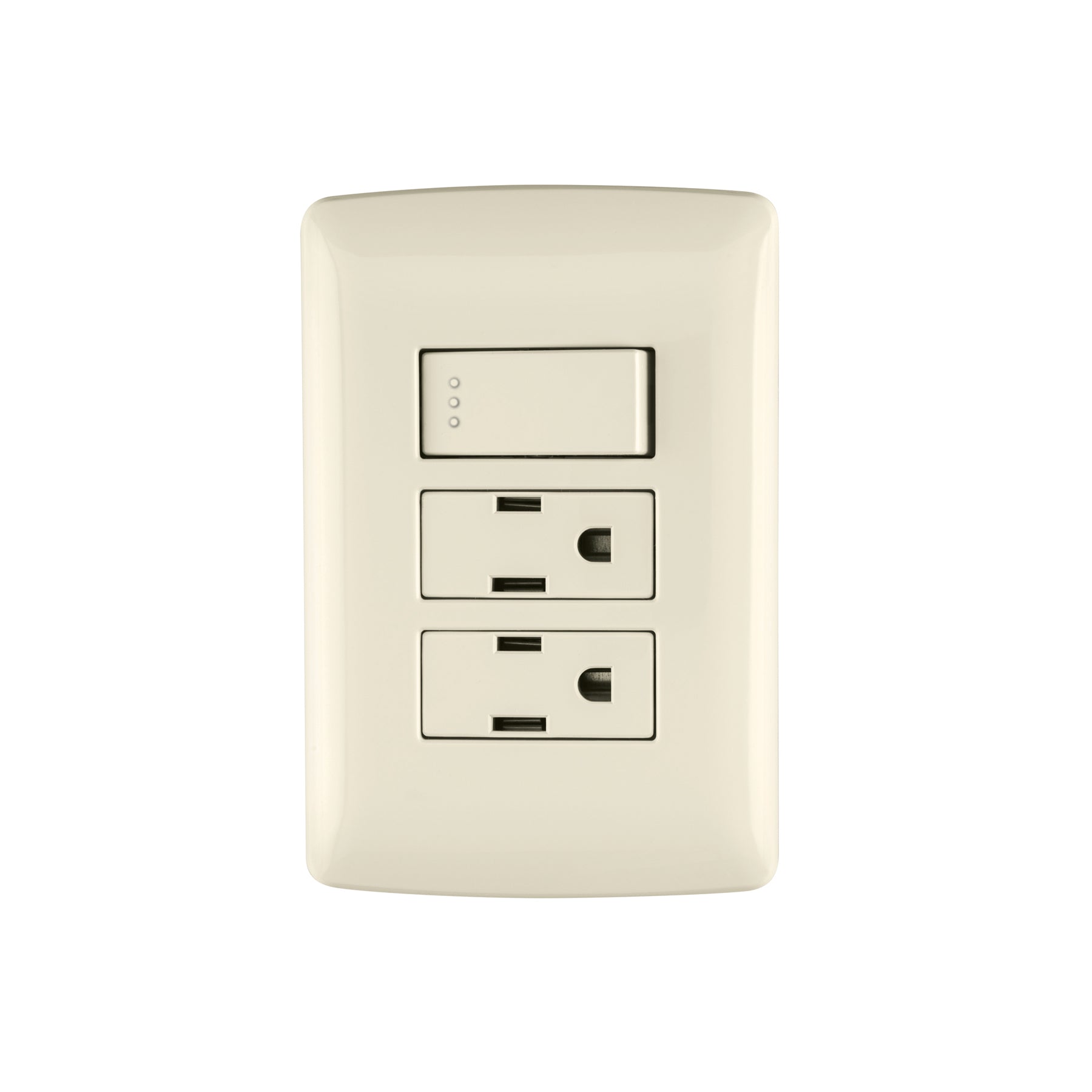 Placa armada 2 contactos e interruptor,marfil,línea Italiana | PA-APCO-I3 | 48668