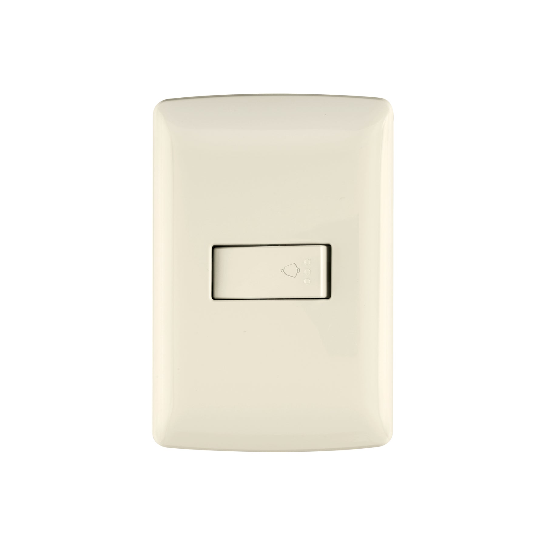 Placa armada con timbre, marfil, línea Italiana, Volteck | PA-TI-I | 48671