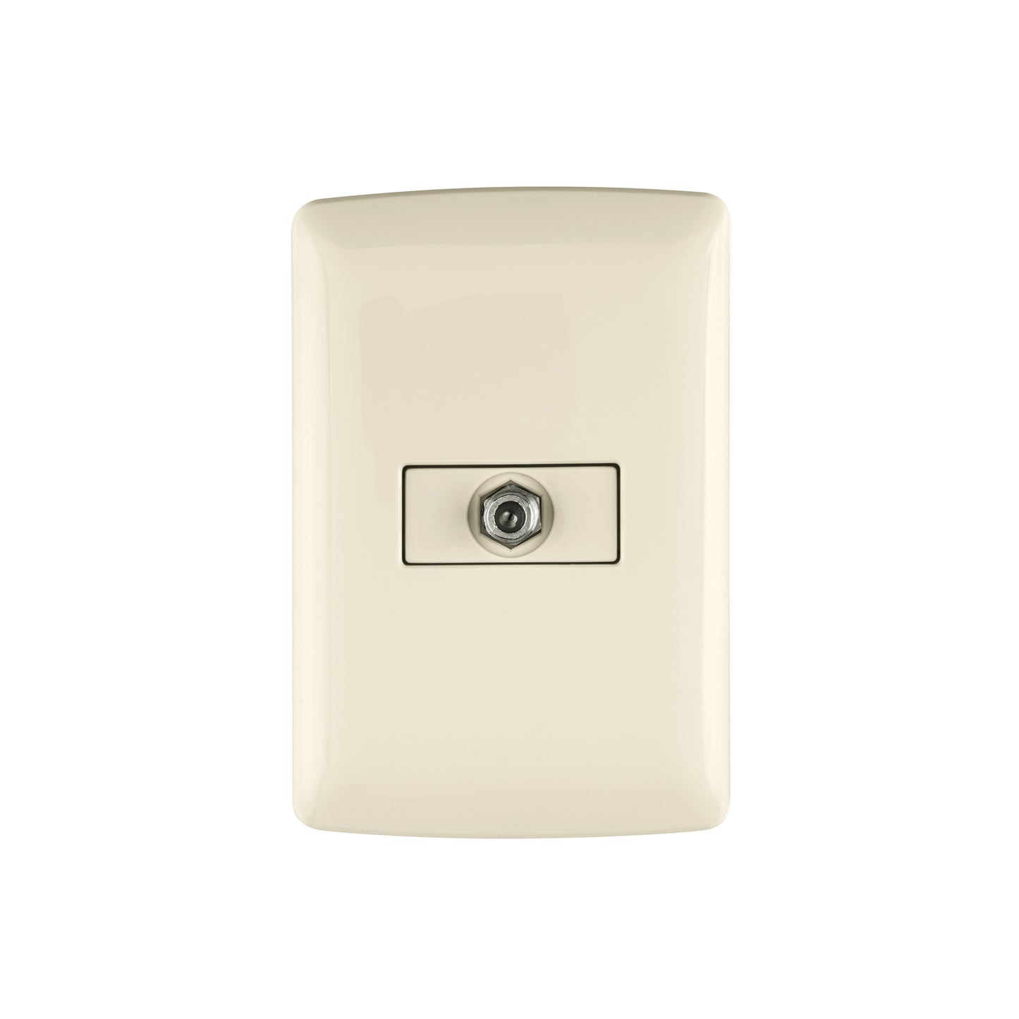 Placa armada con conexión para TV, marfil, línea Italiana | PA-TV-I | 48672