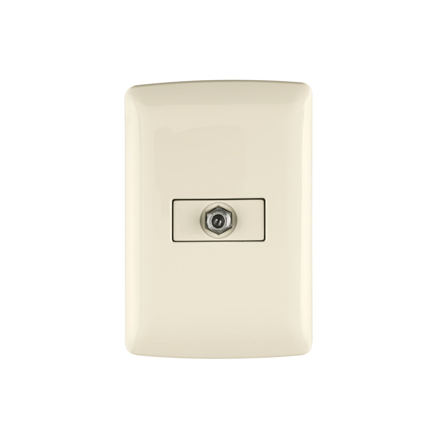 Placa armada con conexión para TV, marfil, línea Italiana | PA-TV-I | 48672