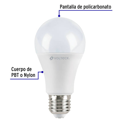 Pack de 4 lámparas LED A19 12 W (equiv. 75 W), luz de día | LED-75FX4 | 48794