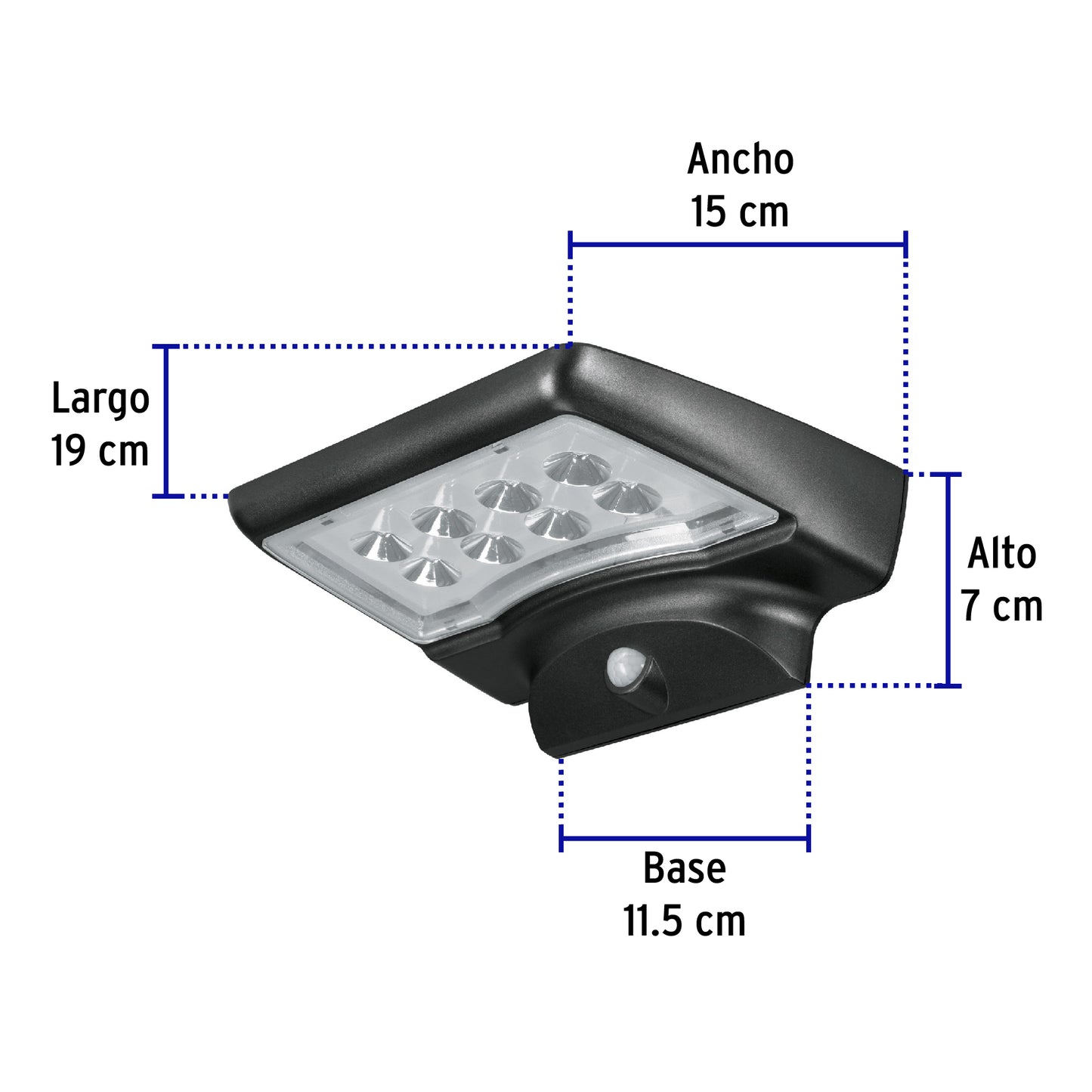 Arbotante solar LED 4 W con sensor de movimiento, Volteck | ARB-704L | 49073