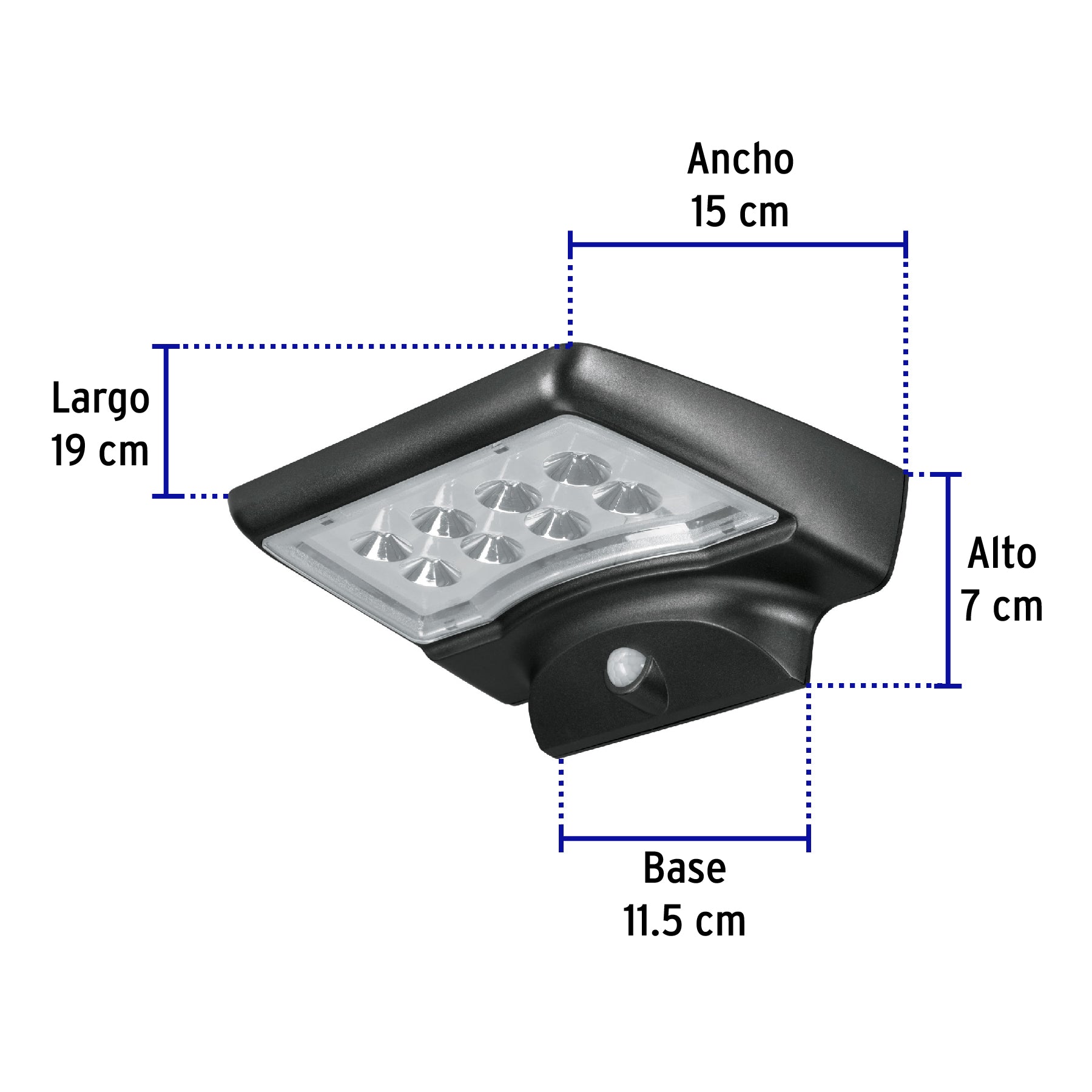 Arbotante solar LED 4 W con sensor de movimiento, Volteck | ARB-704L | 49073