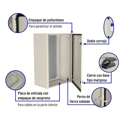 Gabinete metálico, 600 x 400 mm, VOLTECK | GAME-6040 | 49128