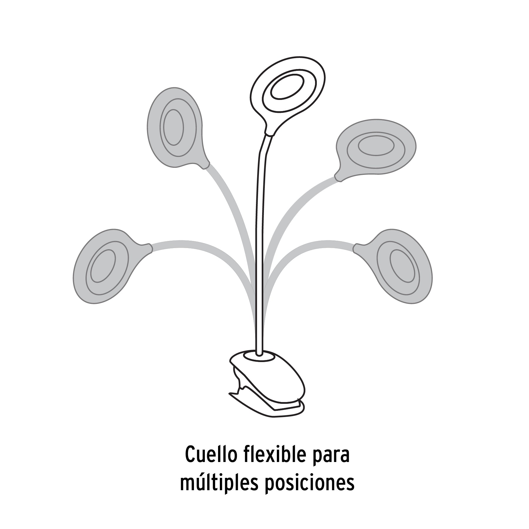 Lámpara escritorio LED 4 W recargable c/clip, 3 intensidades | LES-40L | 49201