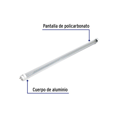 Tubo de LED T8 36 W base G13 pantalla policarbonato, Volteck | LED-T836 | 49310