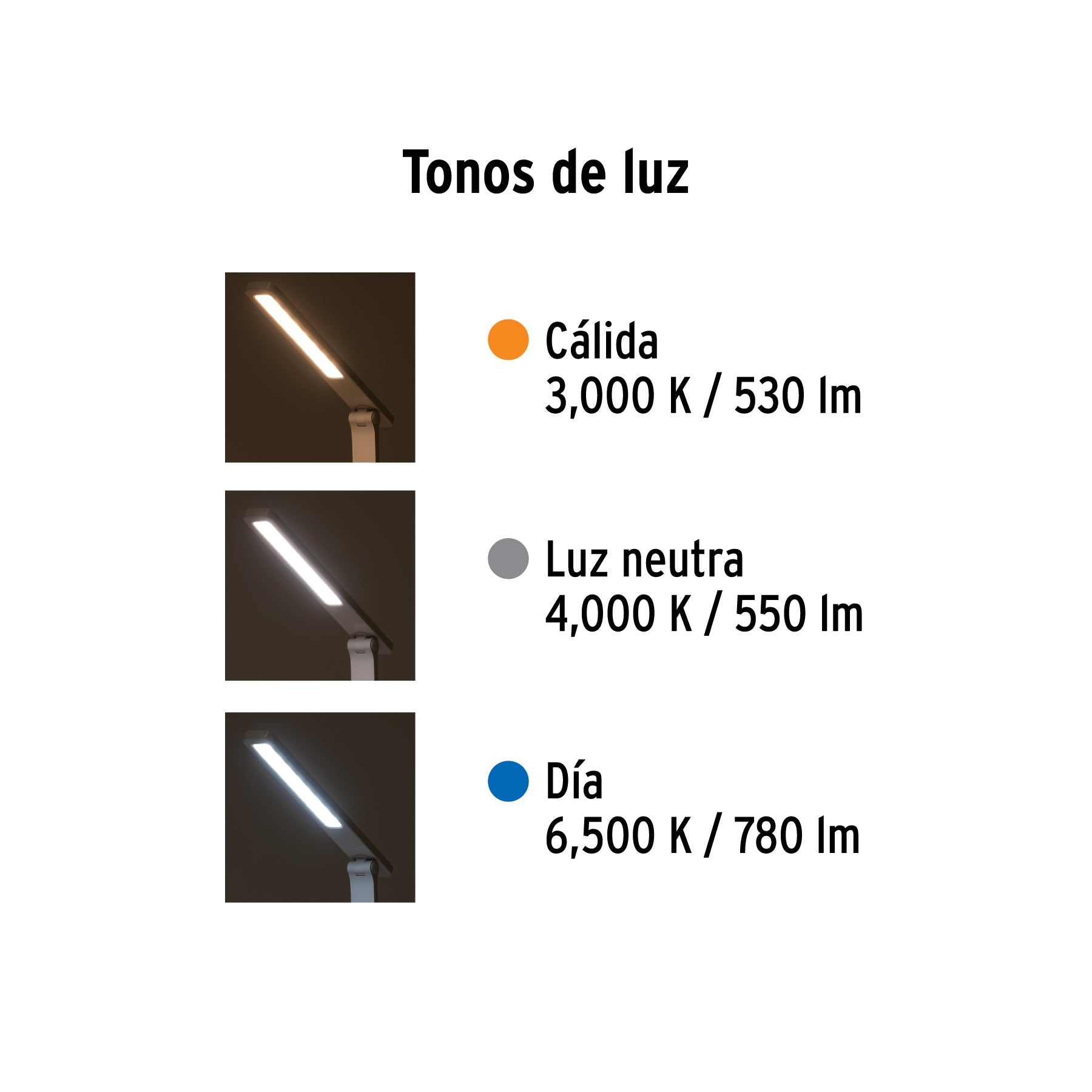 Lámpara de LED 8W 5 niveles de iluminación para escritorio | LES-300L | 49323