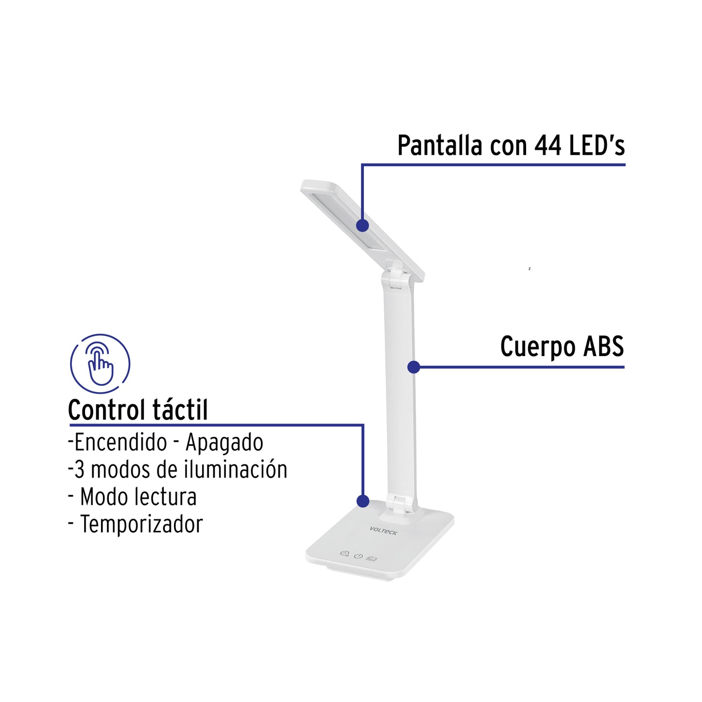 Lámpara de LED 8W 5 niveles de iluminación para escritorio | LES-300L | 49323