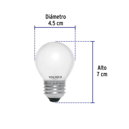 Foco incandescente 40W para horno/refrigerador, perla | FHO-40 | 49332