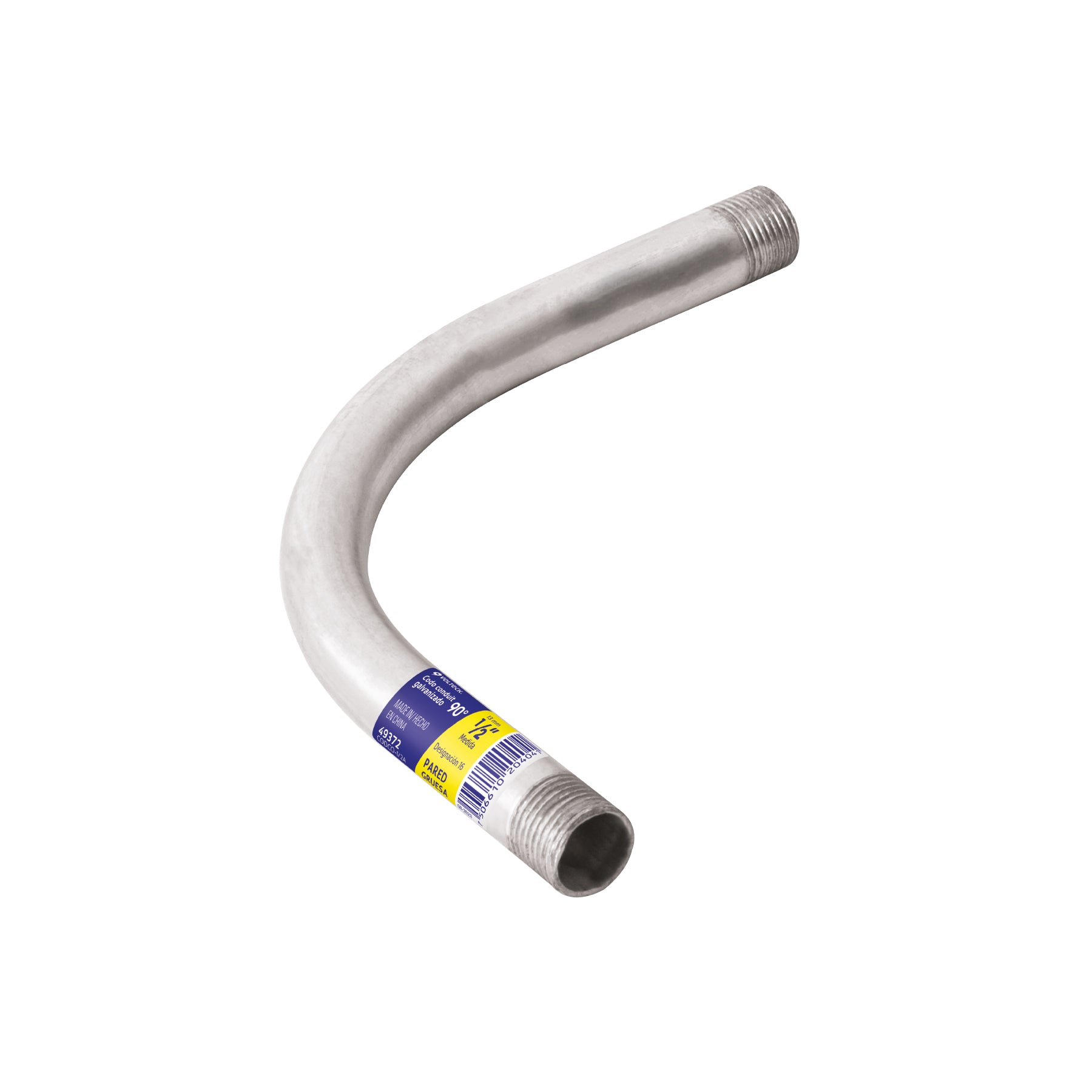 Codo Conduit 90° 1/2' pared gruesa (1.8 mm), et. amarilla | CODCO-1/2A | 49372