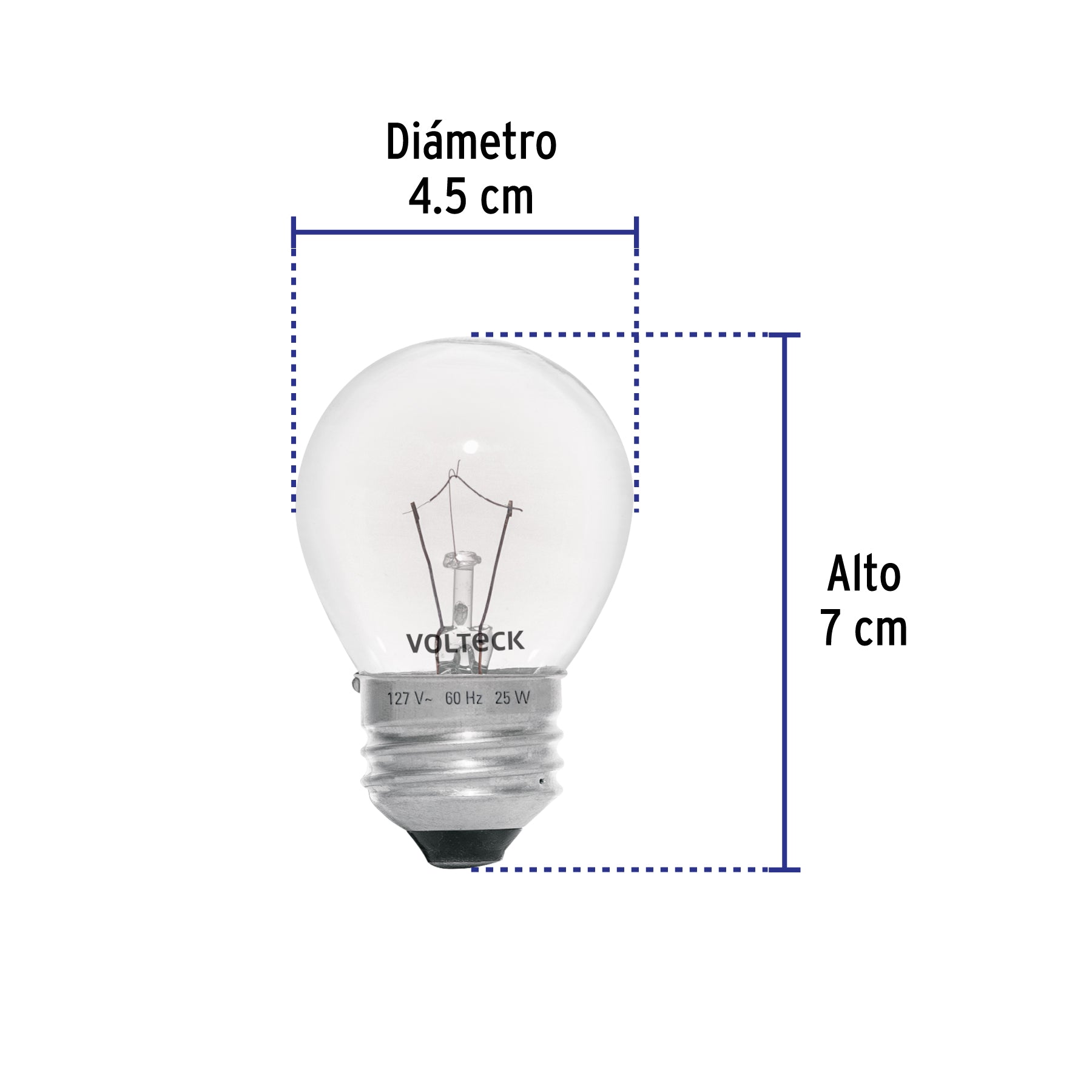 Foco incandescente 25W para horno/refrigerador, transparente | FHO-25 | 49384