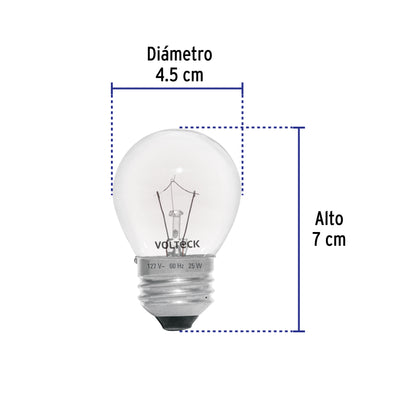Foco incandescente 25W para horno/refrigerador, transparente | FHO-25 | 49384