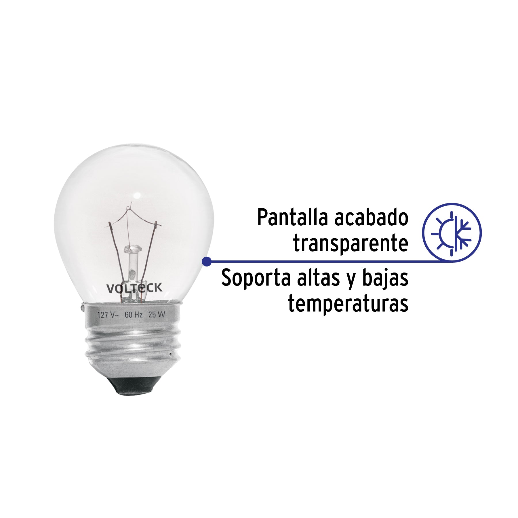 Foco incandescente 25W para horno/refrigerador, transparente | FHO-25 | 49384