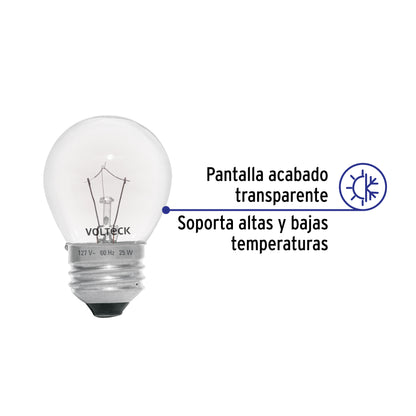 Foco incandescente 25W para horno/refrigerador, transparente | FHO-25 | 49384