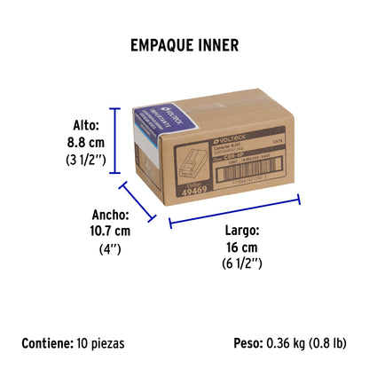 Plug RJ45 CAT6, Bolsa con 20 piezas, VOLTECK | CBR-6P | 49469