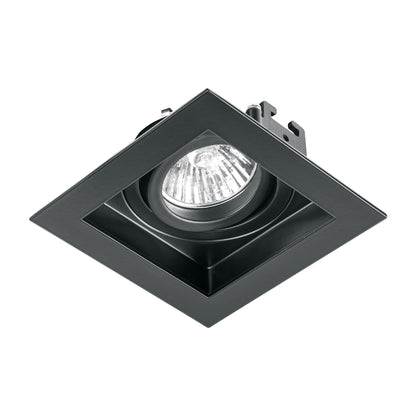 Luminario empotrable con 1 spot dirigible, negro, VOLTECK | EMP-711S | 49548