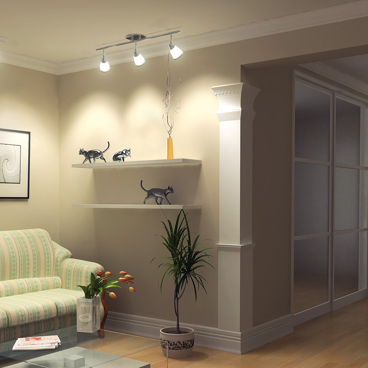 Luminario de sobreponer 2 spots base GU10, Verona, Volteck | SOB-312S | 49553