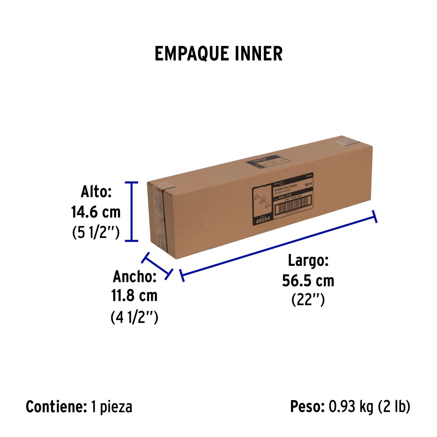 Luminario de sobreponer 3 spots base GU10, Verona, Volteck | SOB-313S | 49554