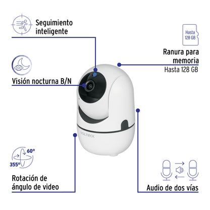 Cámara WiFi Robotizada 3MP, Volteck | CTV-30W | 49556