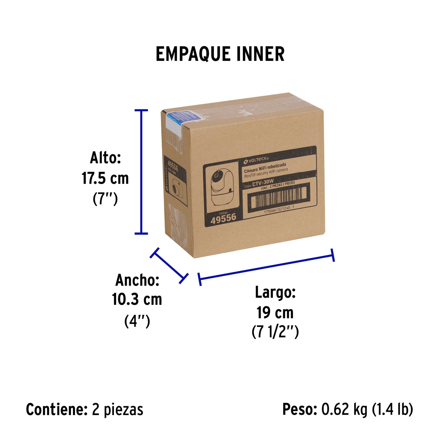 Cámara WiFi Robotizada 3MP, Volteck | CTV-30W | 49556