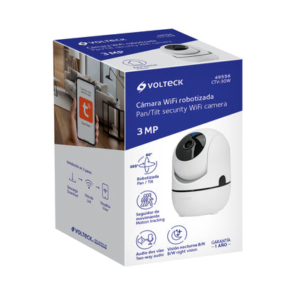 Cámara WiFi Robotizada 3MP, Volteck | CTV-30W | 49556