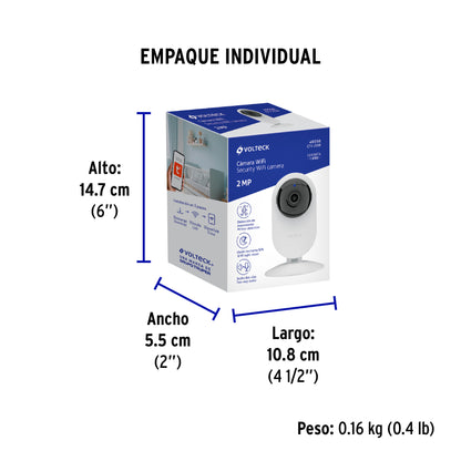 Cámara WiFi Fija 2MP, Volteck | CTV-20W | 49558