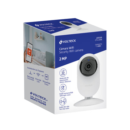 Cámara WiFi Fija 2MP, Volteck | CTV-20W | 49558